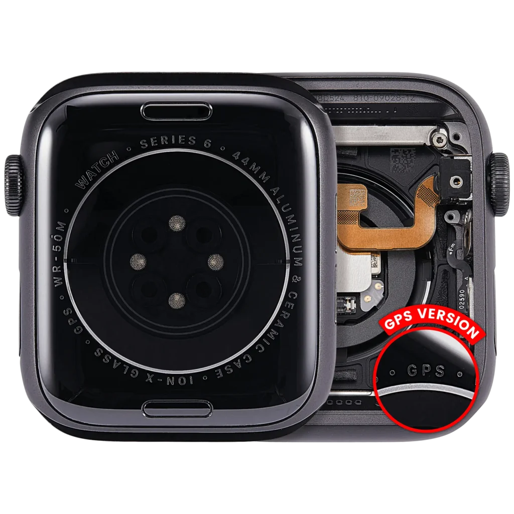 Housing Assembly Compatible For Watch Series 6 (44MM) (Used OEM Pull: Grade A) (GPS Version) (Aluminum / Space Black)