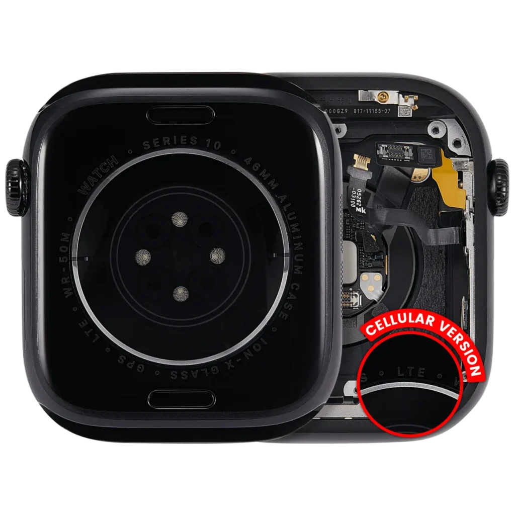 Housing Assembly Compatible For Watch Series 10 (46MM) (Used OEM Pull: Grade A) (Cellular Version) (Aluminum / Jet Black)
