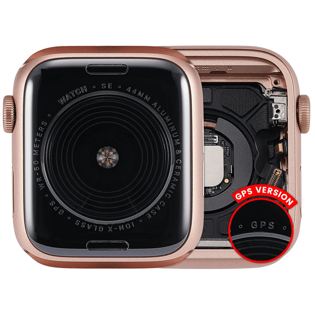 Housing Assembly Compatible For Watch Series SE 1st (44MM) (Used OEM Pull: Grade A) (GPS Version) (Aluminum / Gold)