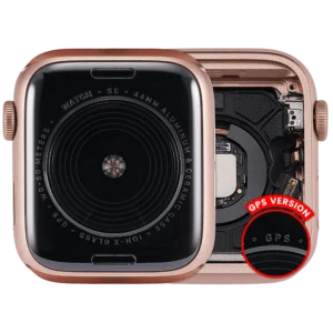Housing Assembly Compatible For Watch Series SE 1st (44MM) (Used OEM Pull: Grade A) (GPS Version) (Aluminum / Gold)