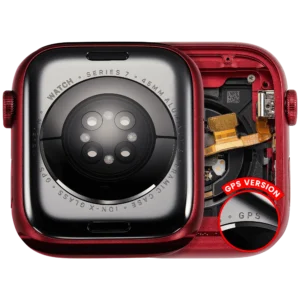 Housing Assembly Compatible For Watch Series 7 (45MM) (Used OEM Pull: Grade A) (GPS Version) (Aluminum / Red)