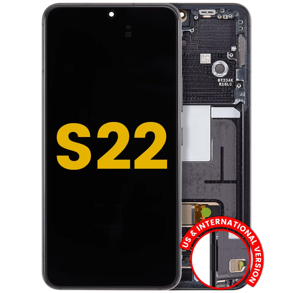 OLED Assembly With Frame For Samsung Galaxy S22 5G (US & International Version) (Refurbished) (Phantom Black)
