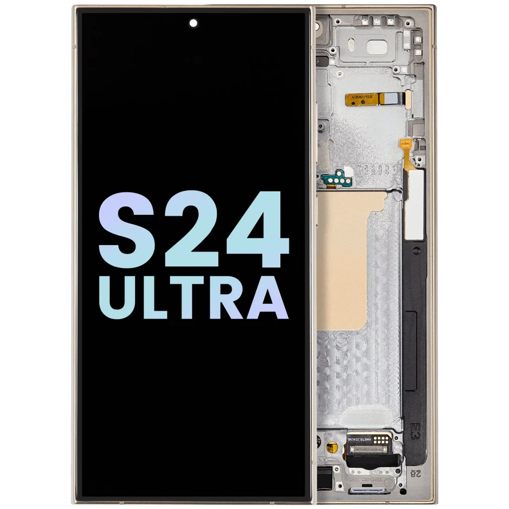 OLED Assembly With Frame For Samsung Galaxy S24 Ultra (Service Pack) (Titanium Yellow)