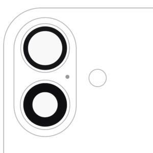 Back Camera Lens (Glass Only) With Adhesive For iPhone 16 / 16 Plus / 17 (2 Piece Set) (Aftermarket Plus)