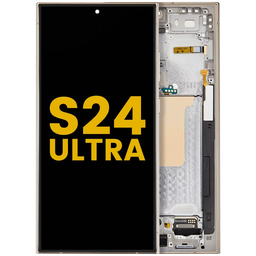 OLED Assembly With Frame For Samsung Galaxy S24 Ultra (Refurbished) (Titanium Yellow)