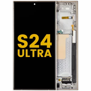 OLED Assembly With Frame For Samsung Galaxy S24 Ultra (Refurbished) (Titanium Yellow)