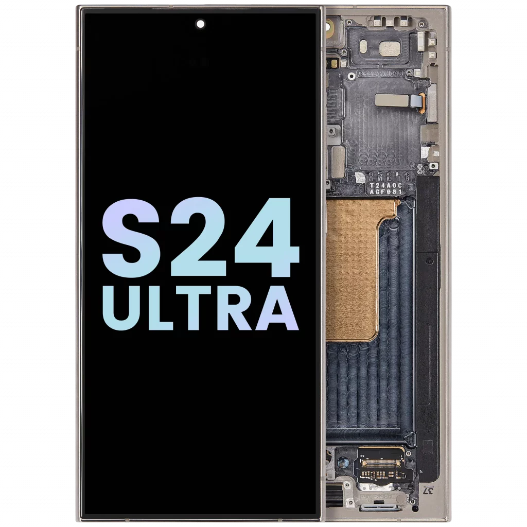 OLED Assembly With Frame For Samsung Galaxy S24 Ultra (Service Pack) (Titanium Gray)