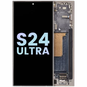 OLED Assembly With Frame For Samsung Galaxy S24 Ultra (Service Pack) (Titanium Gray)