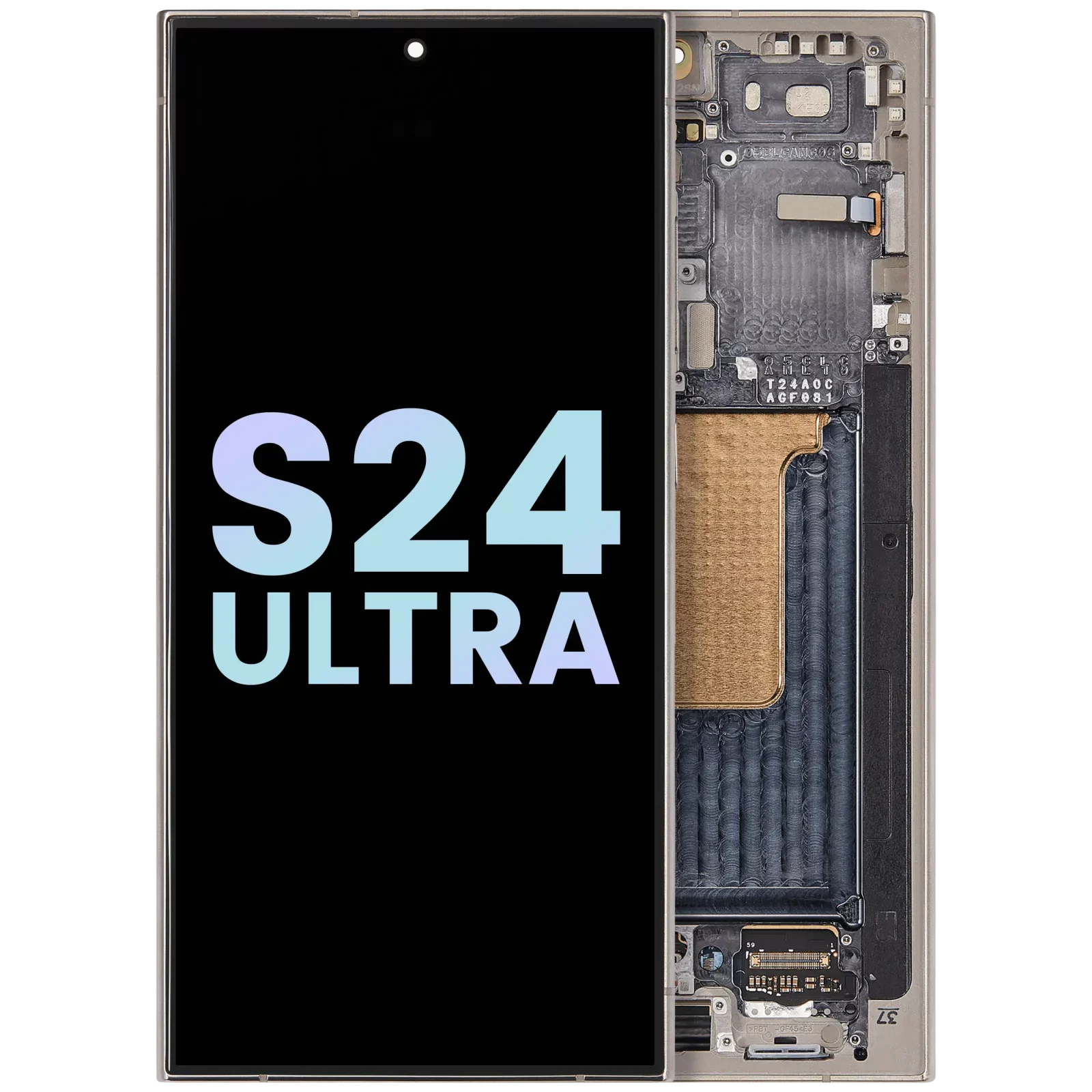 OLED Assembly With Frame For Samsung Galaxy S24 Ultra (Service Pack) (Titanium Gray)