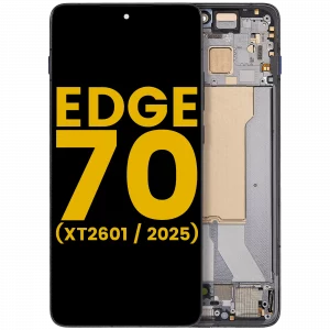 OLED Assembly With Frame For Motorola Edge 70 ( XT2601 / 2025）(Refurbished) (Gadget Gray)