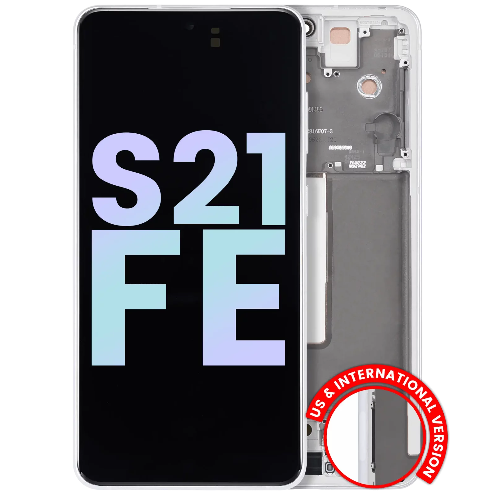 OLED Assembly With Frame For Samsung Galaxy S21 FE 5G (US & International Version) (Service Pack) (White)