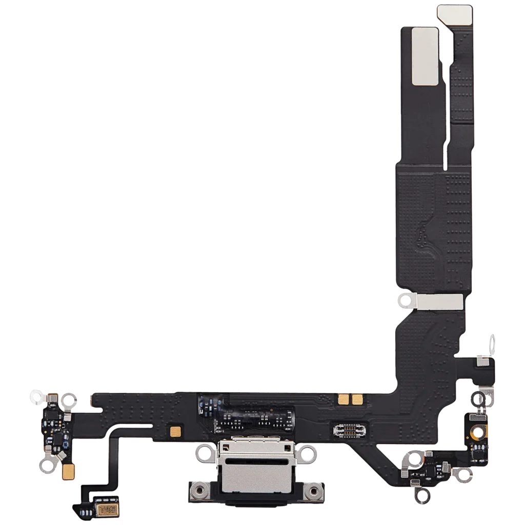 Charging Port Flex Cable Compatible For iPhone 17 (Premium) (Black)