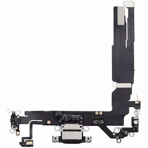 Charging Port Flex Cable For iPhone 17 (Aftermarket Plus) (Black)