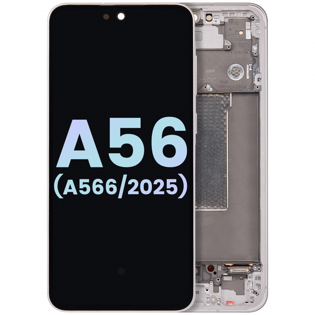 OLED Assembly With Frame For Samsung Galaxy A56 5G (A566 / 2025) (Service Pack) (Pink)