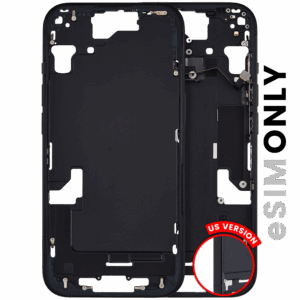 Mid-Frame Housing W/ Small Parts For iPhone 15 (US Version) (Used OEM Pull: Grade A) (Black)