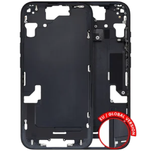 Mid-Frame Housing W/ Small Parts For iPhone 15 (EU / Global Version) (Used OEM Pull: Grade A) (Black)