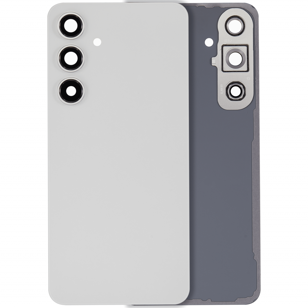 Back Cover Glass With Camera Lens For Samsung Galaxy S24 FE (No Logo) (Aftermarket Plus) (Gray)