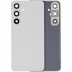 Back Cover Glass With Camera Lens For Samsung Galaxy S24 FE (No Logo) (Aftermarket Plus) (Gray)