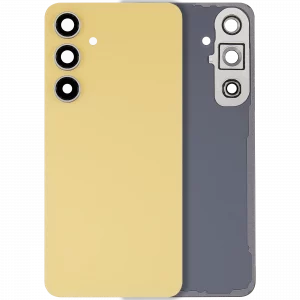 Back Cover Glass With Camera Lens For Samsung Galaxy S24 FE (No Logo) (Aftermarket Plus) (Yellow)