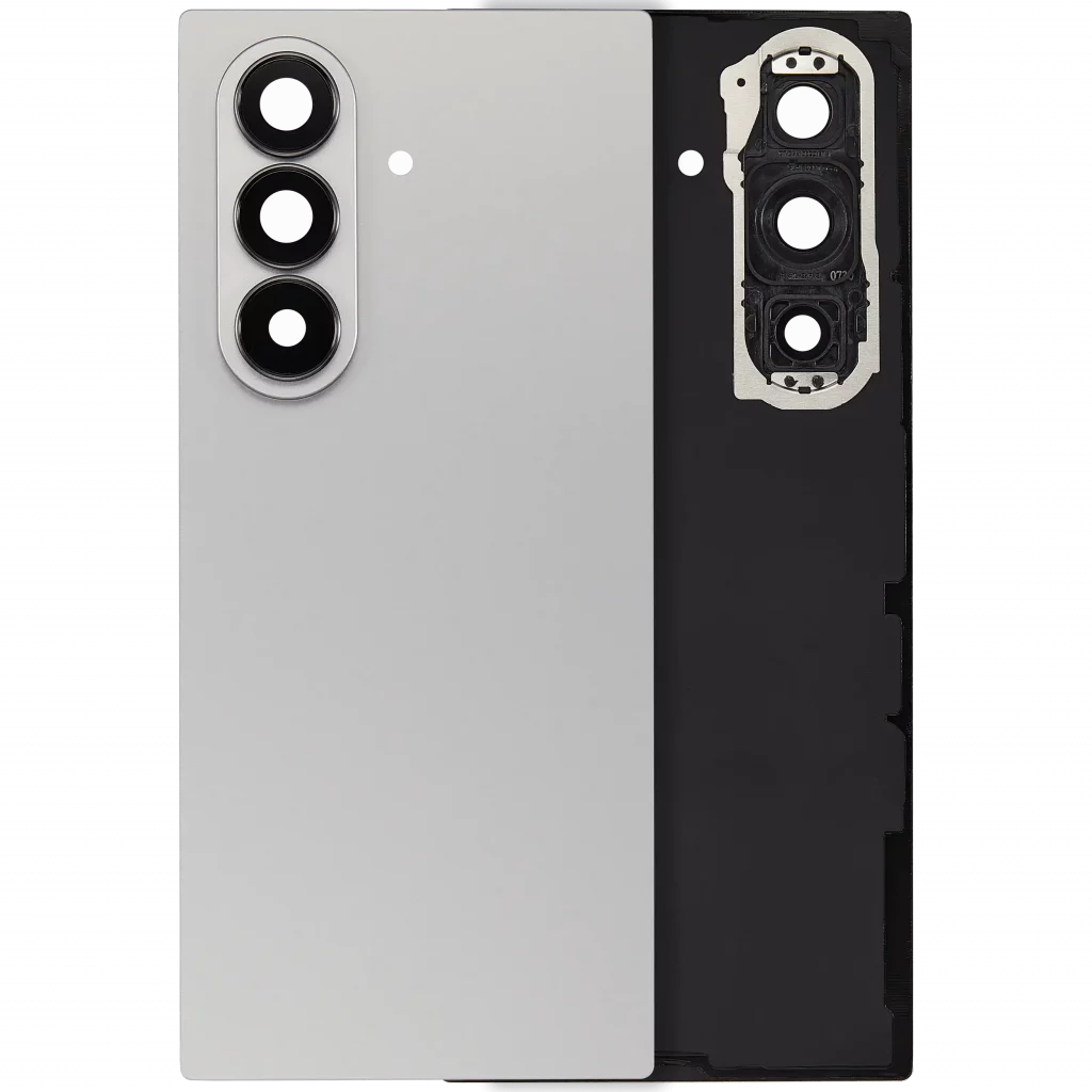 Back Cover Glass With Camera Lens For Samsung Galaxy Z Fold 7 5G (F966) (No Logo) (Aftermarket Plus) (Silver Shadow)