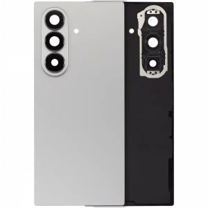 Back Cover Glass With Camera Lens For Samsung Galaxy Z Fold 7 5G (F966) (No Logo) (Aftermarket Plus) (Silver Shadow)