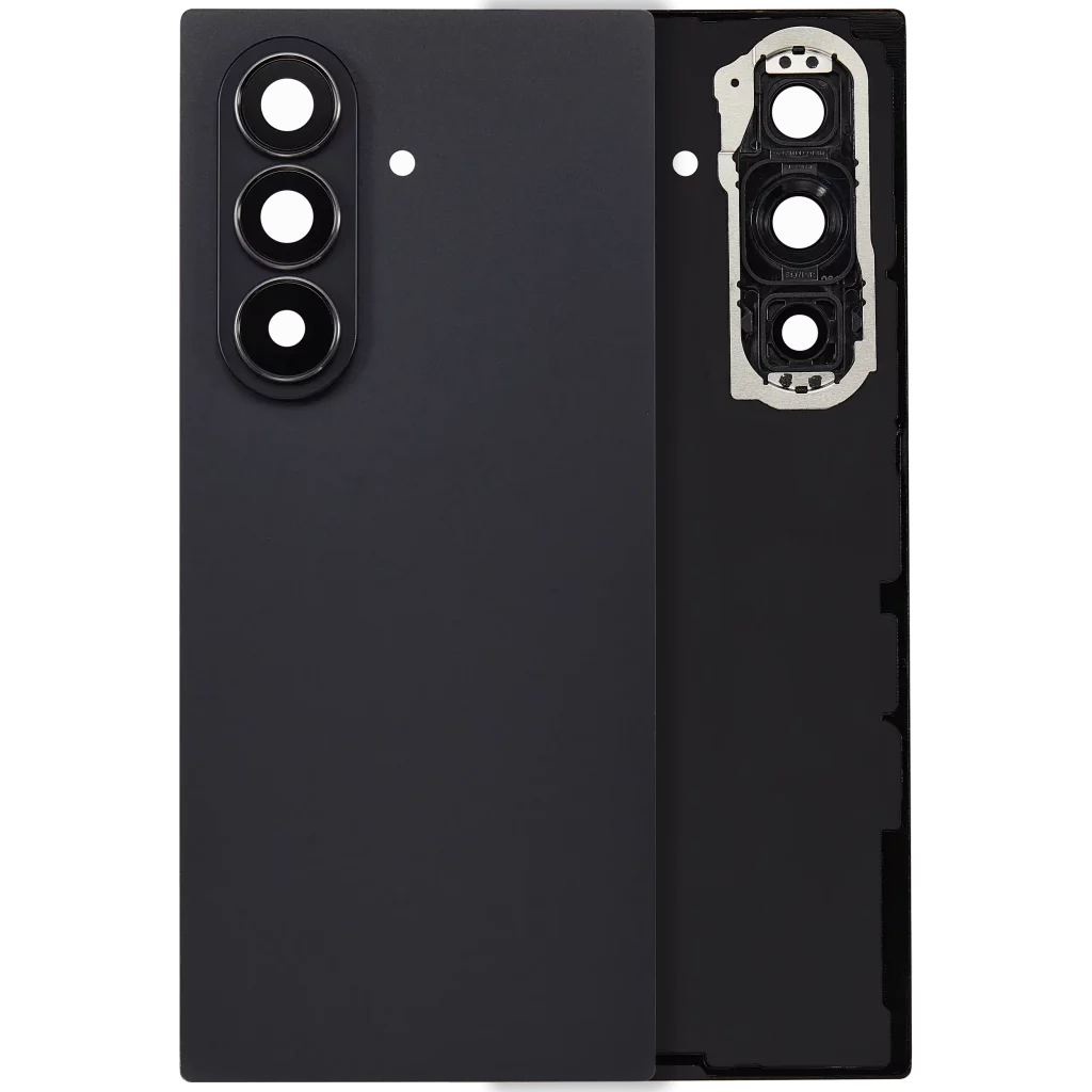 Back Cover Glass With Camera Lens For Samsung Galaxy Z Fold 7 5G (F966) (No Logo) (Aftermarket Plus) (Jet Black)
