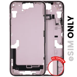 Mid-Frame Housing W/ Small Parts For iPhone 15 Plus (US Version) (Used OEM Pull: Grade B) (Pink)