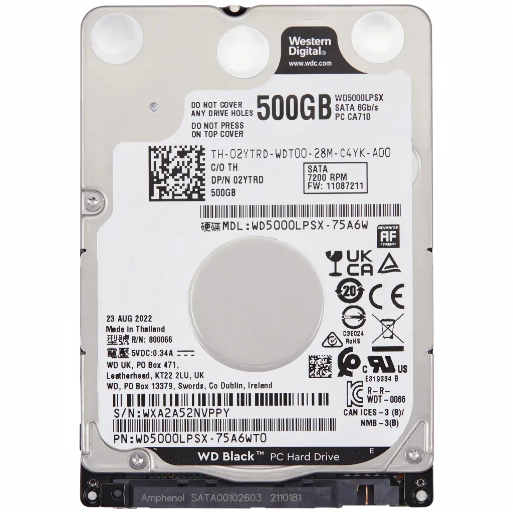 WD5000LPVX 2.5" Internal HDD (500GB) For PCs / Xbox One X / Xbox One S