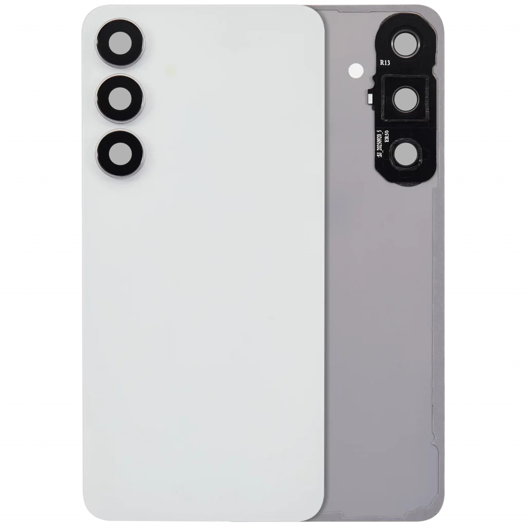 Back Cover Glass With Camera Lens For Samsung Galaxy S25 FE (No Logo) (Aftermarket Plus) (White)