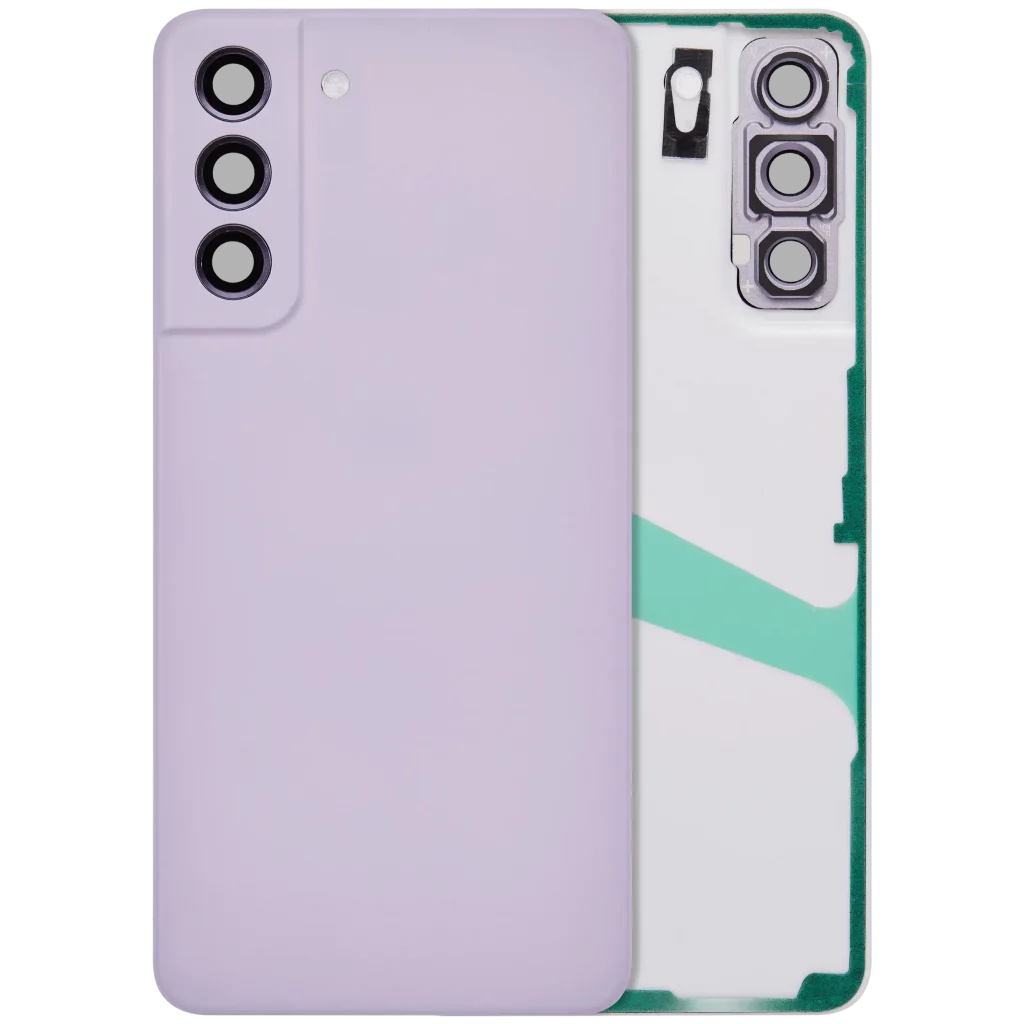 Back Cover Glass With Camera Lens For Samsung Galaxy S21 FE 5G (No Logo) (Aftermarket Plus) (Lavender)