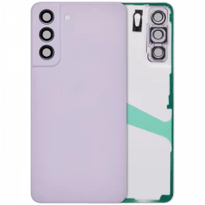 Back Cover Glass With Camera Lens For Samsung Galaxy S21 FE 5G (No Logo) (Aftermarket Plus) (Lavender)
