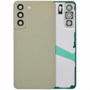 Back Cover Glass With Camera Lens For Samsung Galaxy S21 FE 5G (No Logo) (Aftermarket Plus) (Olive)