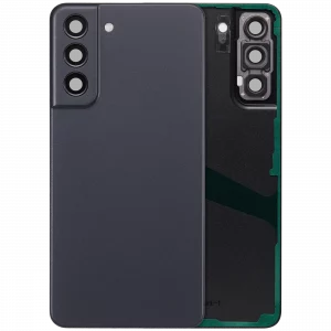 Back Cover Glass With Camera Lens For Samsung Galaxy S21 FE 5G (No Logo) (Aftermarket Plus) (Graphite)