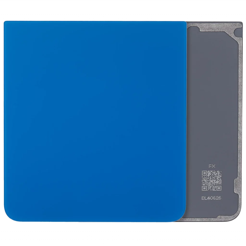 Bottom Back Cover Glass For Samsung Galaxy Z Flip 7 5G (F766) (No Logo) (Aftermarket Plus) (Blue Shadow)