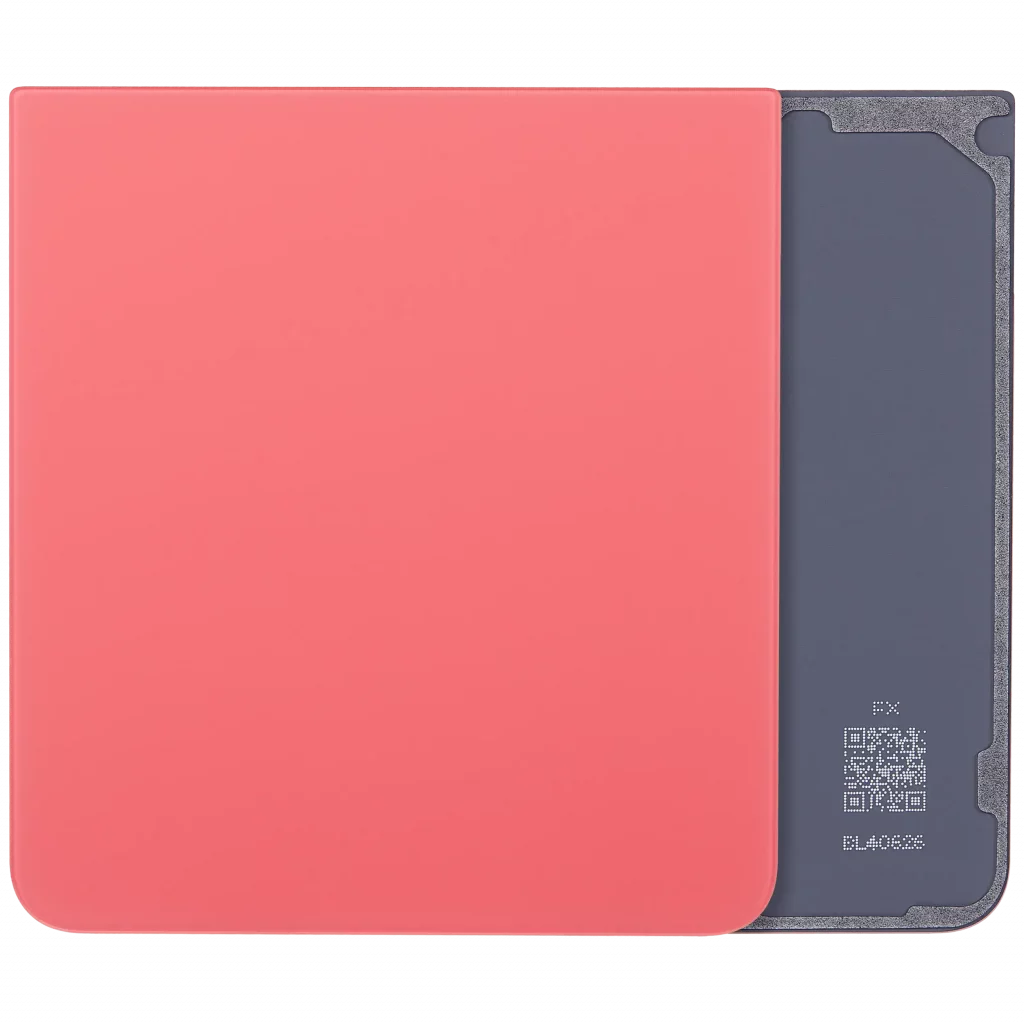 Bottom Back Cover Glass For Samsung Galaxy Z Flip 7 5G (No Logo) (Aftermarket Plus) (Coral Red)