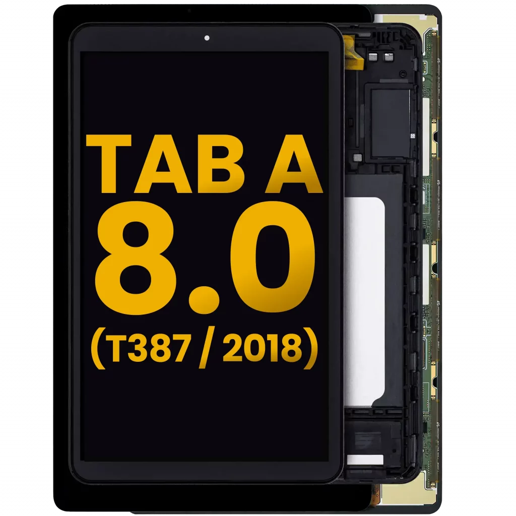 LCD Assembly With Frame For Samsung Galaxy Tab A 8.0" (T387) (2018) (Refurbished) (Black)