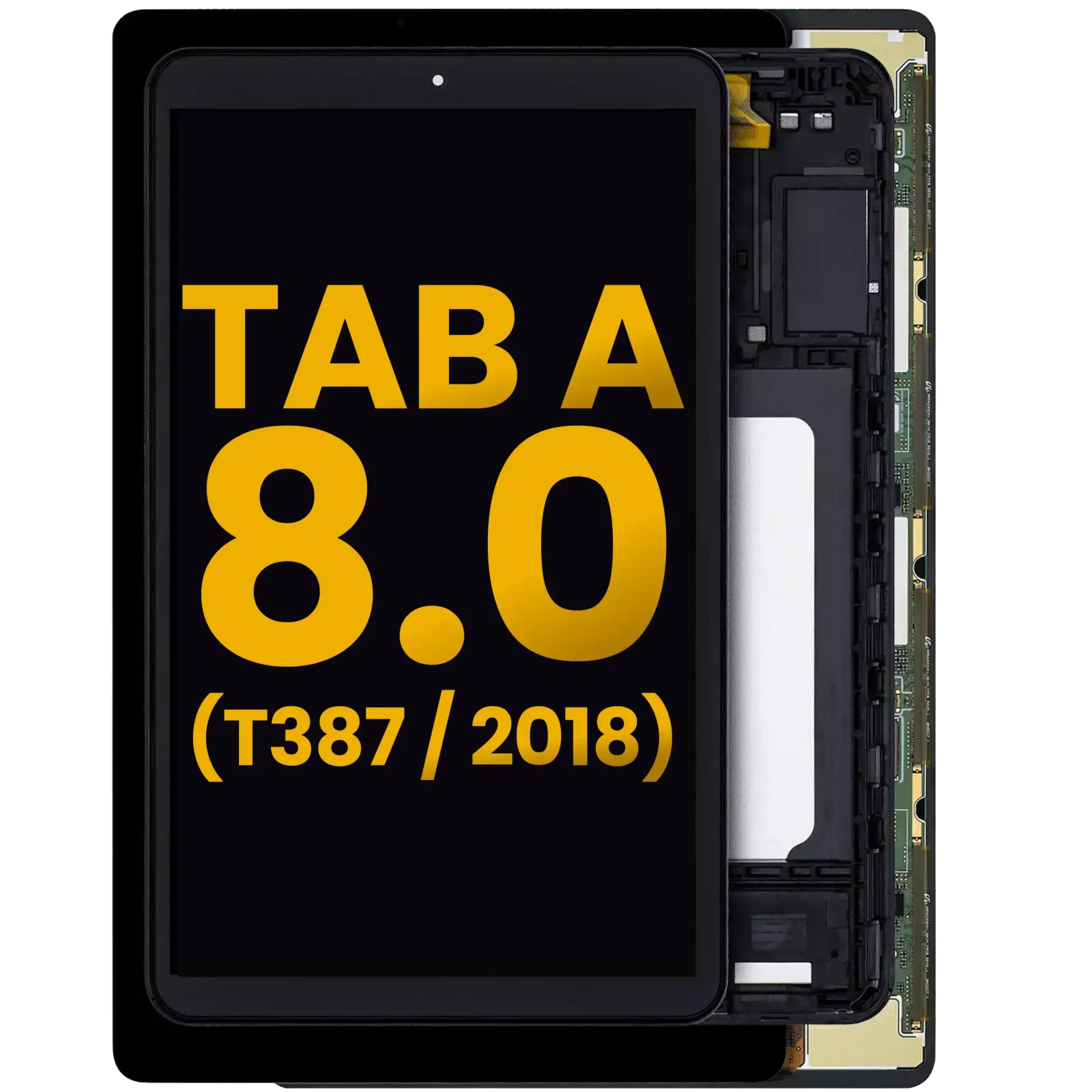 LCD Assembly With Frame For Samsung Galaxy Tab A 8.0" (T387) (2018) (Refurbished) (Black)