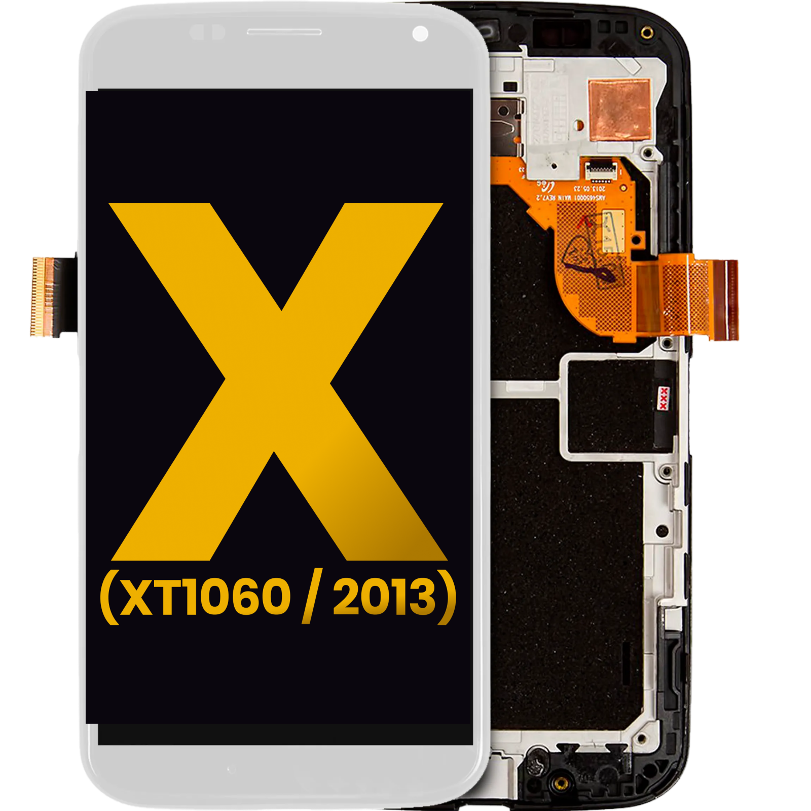 LCD Assembly With Frame For Motorola Moto X (XT1060 / 2013) (Refurbished) (White)
