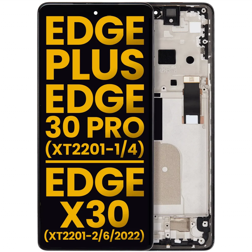 OLED Assembly With Frame For Motorola Moto Edge Plus / Edge 30 Pro (XT2201-1/4) / Edge X30 5G (XT2201-2/6 /2022) (Refurbished) (Cosmos Blue)