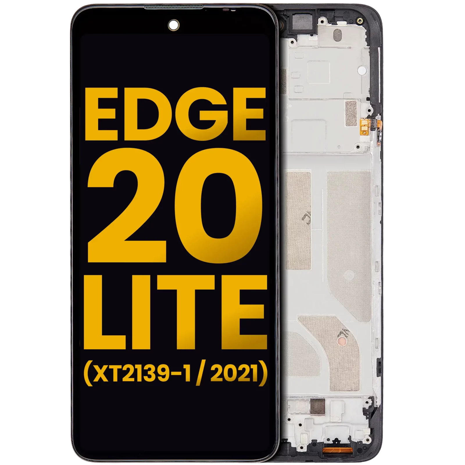 OLED Assembly With Frame For Motorola Edge 20 Lite (XT2139-1 / 2021) (Refurbished) (All Colors)