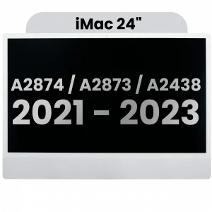 Complete LCD Display Assembly For iMac 24" A2874 / A2873 (2023) / A2438 (2021) (LG204A-215 LM235UH1 SDD1) (Used OEM Pull: Grade A) （Small Camera hole）(Silver)