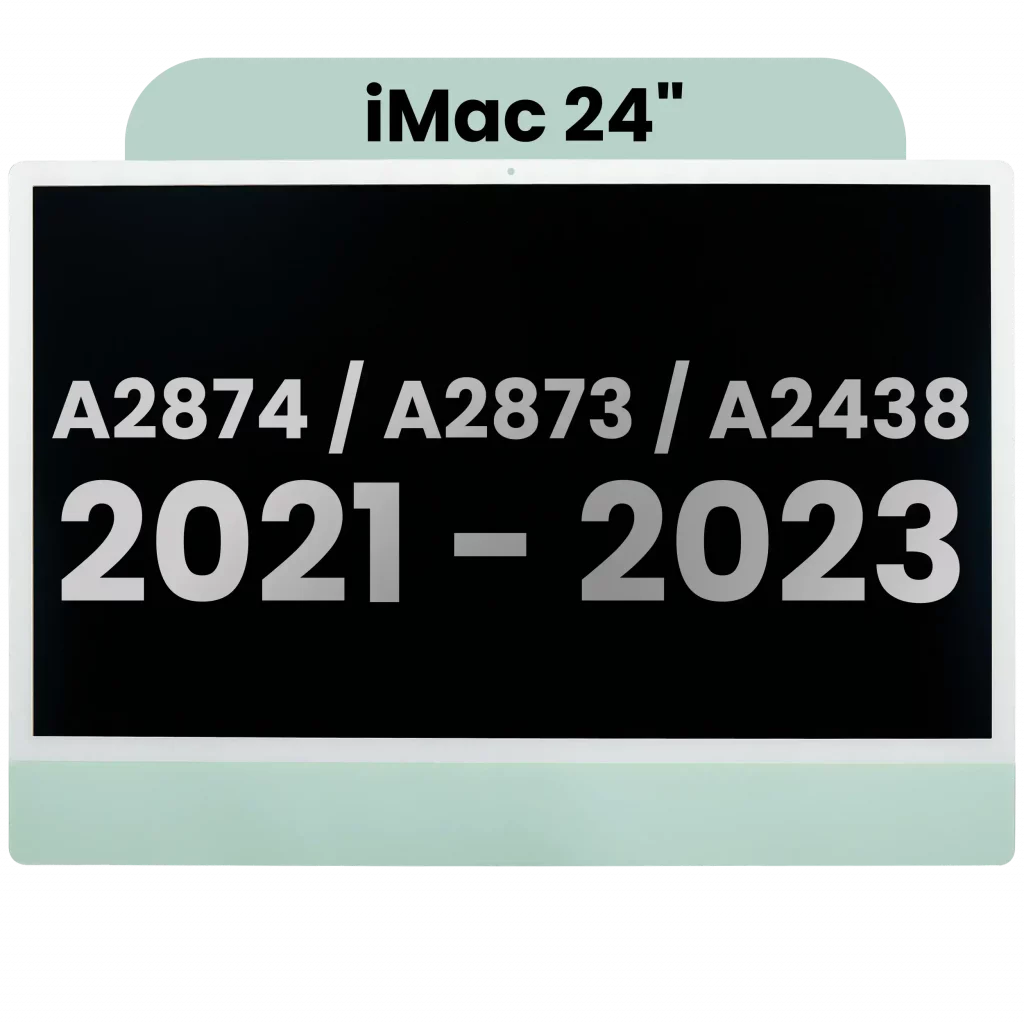 Complete LCD Display Assembly For iMac 24" A2874 / A2873 (2023) / A2438 / A2439 (2021) (LG204A-215 LM235UH1 SDD1) (Used OEM Pull: Grade A) （Small Camera hole）(Green)