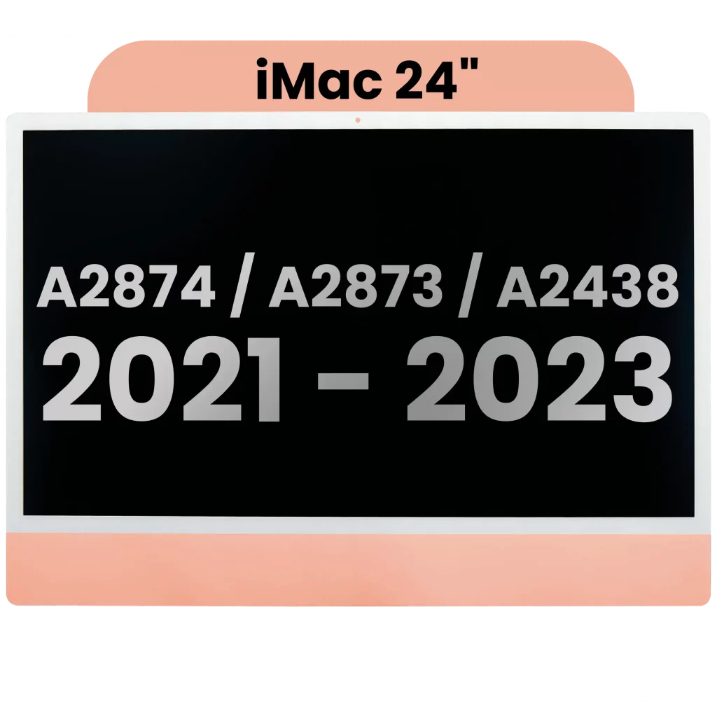 Complete LCD Display Assembly For iMac 24" A2874 / A2873 (2023) / A2438 (2021) (LG204A-215 LM235UH1 SDD1) (Used OEM Pull: Grade A) （Small Camera hole）(Orange)