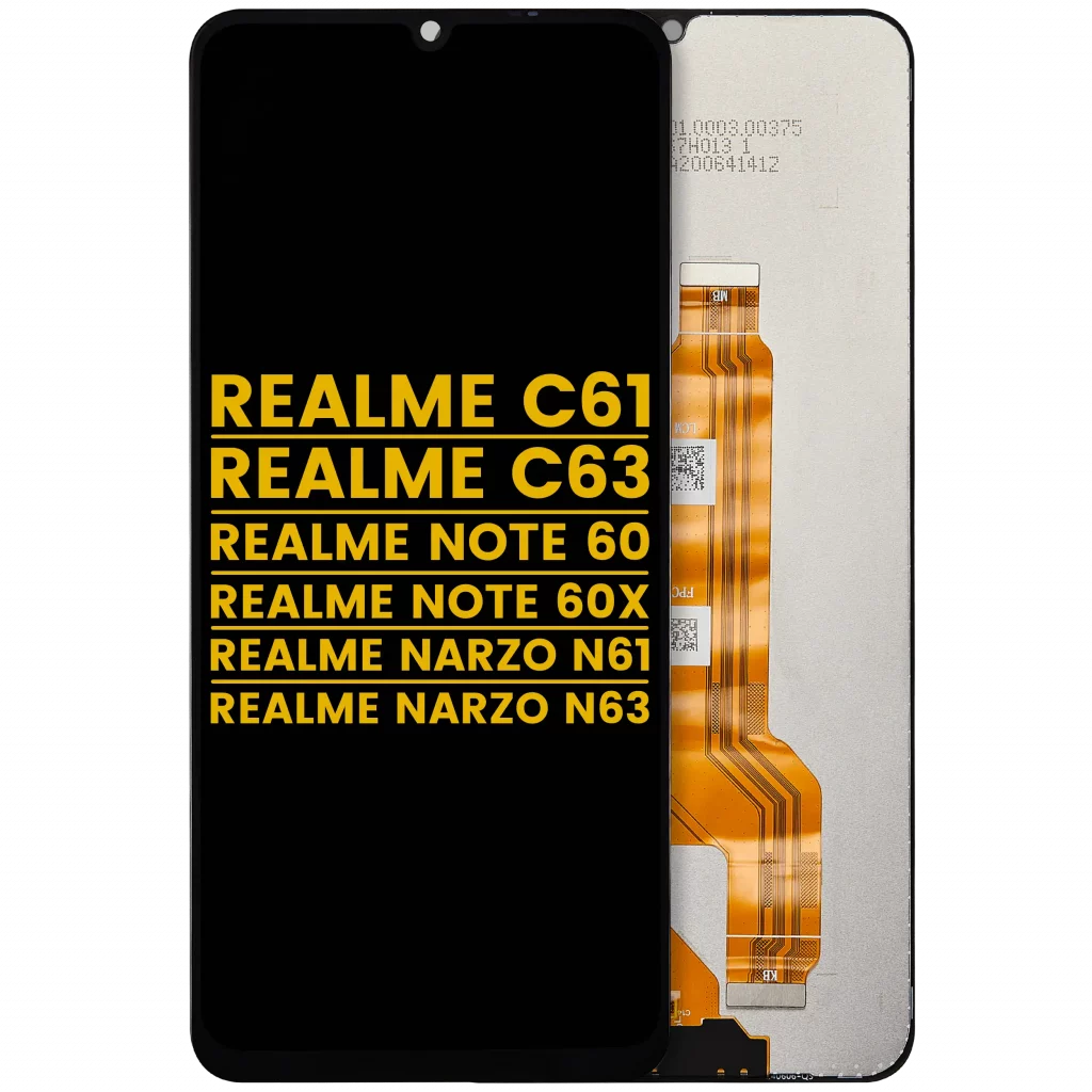 LCD Assembly Without Frame For Realme C61 / Realme C63 / Realme Note 60 / Realme Note 60x / Realme Narzo N61 / Realme Narzo N63 (Refurbished) (All Colors)
