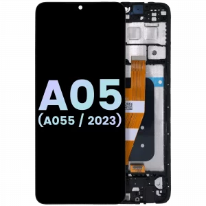 OLED Assembly With Frame For Samsung Galaxy A05 (A055 / 2023) (Service Pack) (Black)