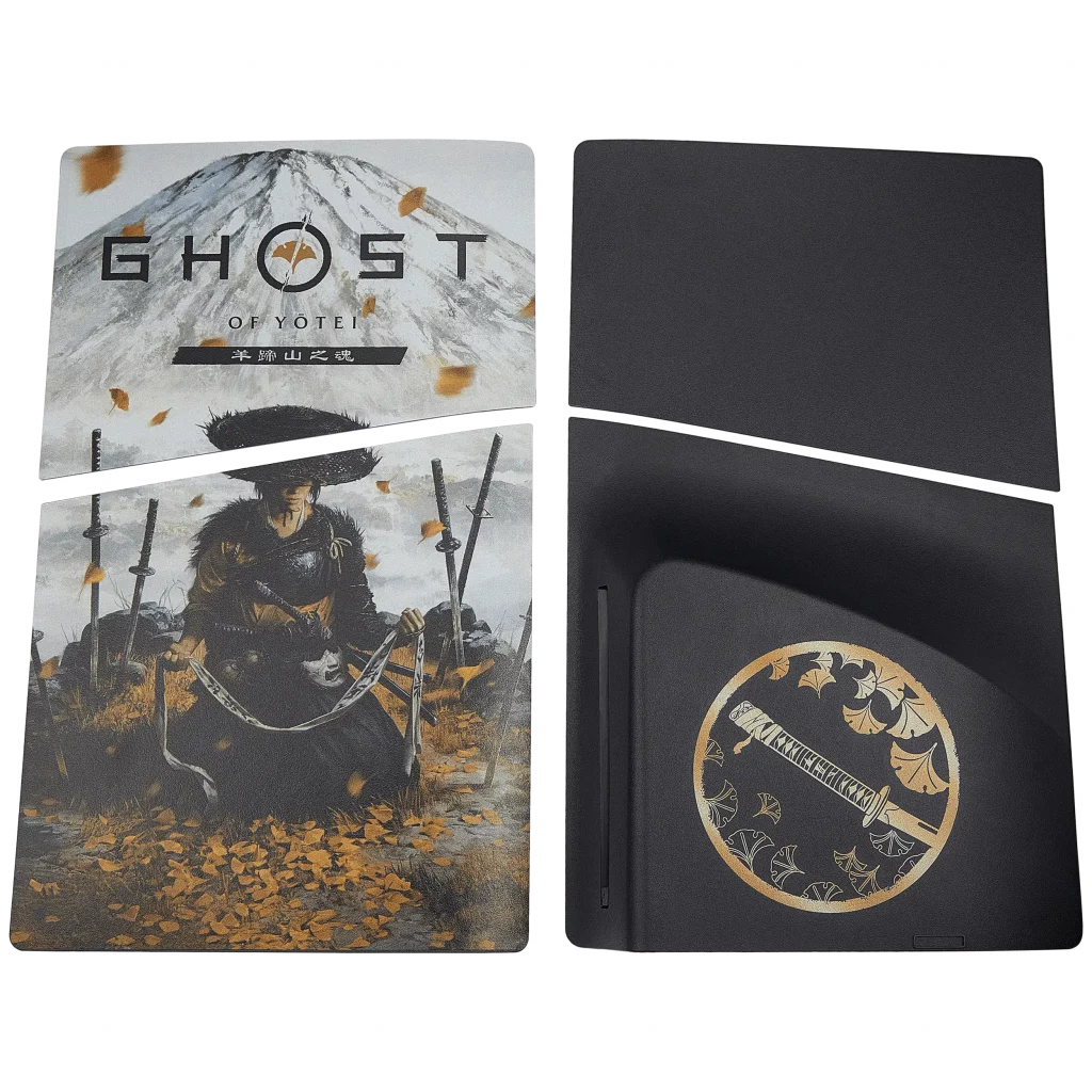 Faceplate Cover (Top & Bottom) For Sony PlayStation 5 Slim (Disc Edition) (The Soul of Mount Yotei)