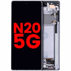 OLED Assembly With Frame For Samsung Galaxy Note 20 5G (Aftermarket Plus) (Mystic Gray)