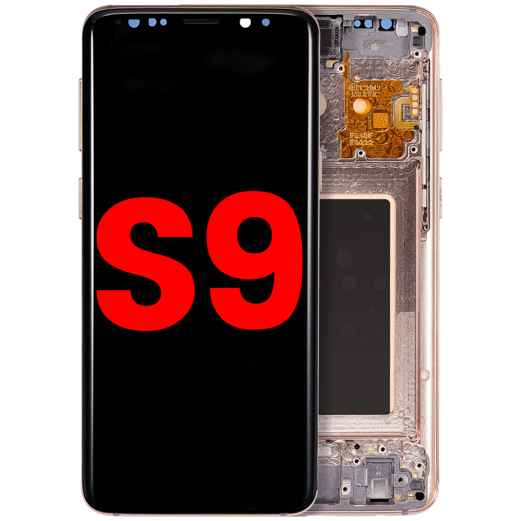 OLED Assembly With Frame For Samsung Galaxy S9 (Aftermarket Plus) (Sunrise Gold)