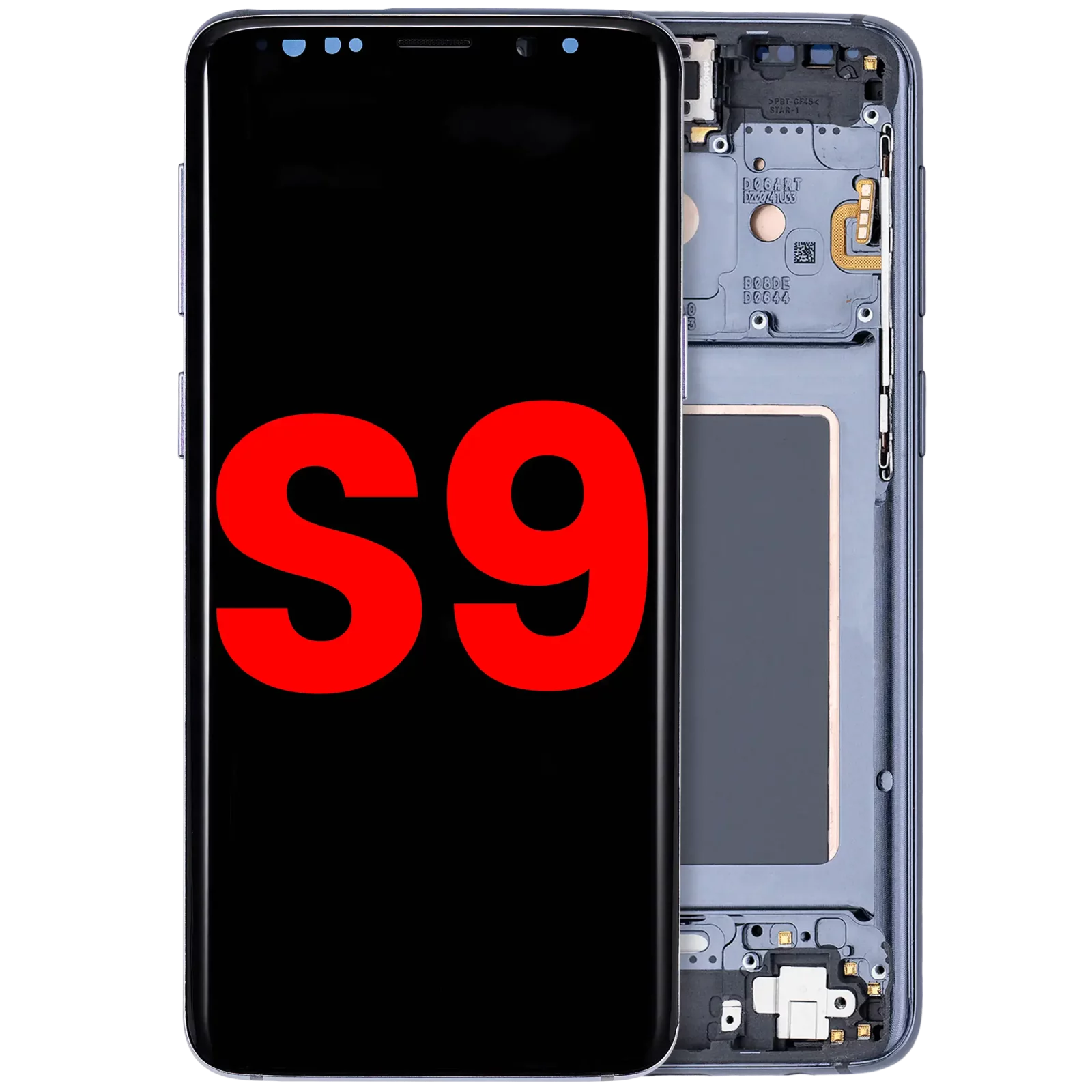 OLED Assembly With Frame For Samsung Galaxy S9 (Aftermarket Plus) (Titanium Gray)
