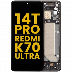 OLED Assembly With Frame For Xiaomi 14T Pro / Redmi K70 Ultra (Refurbished) (Titan Black)